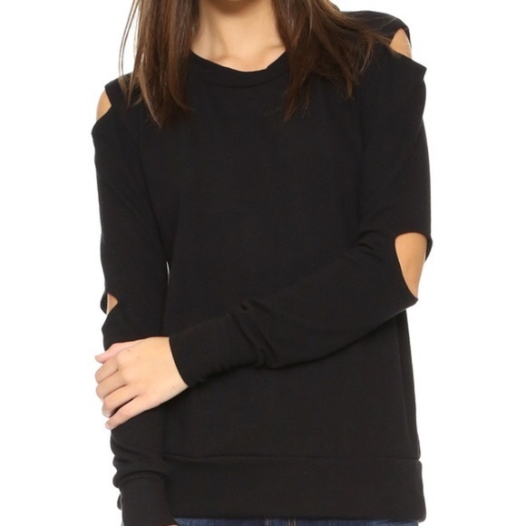 LNA Cold Shoulder Sweatshirt - Picture 1 of 4
